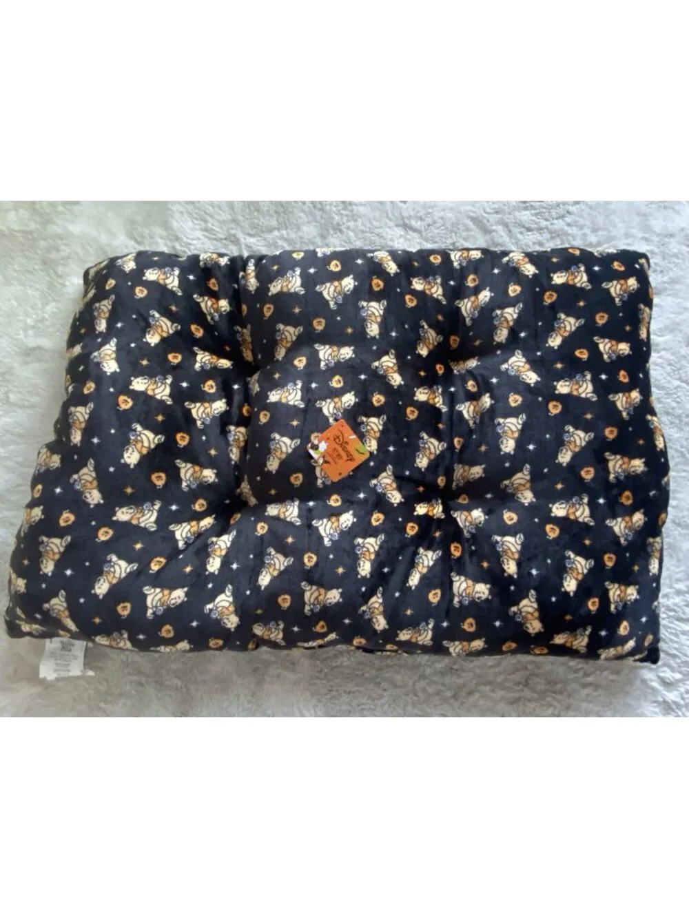 Disney Winnie The Pooh Halloween Pumpkins Dog Pet Bed Soft 36” X 26” Black NEW